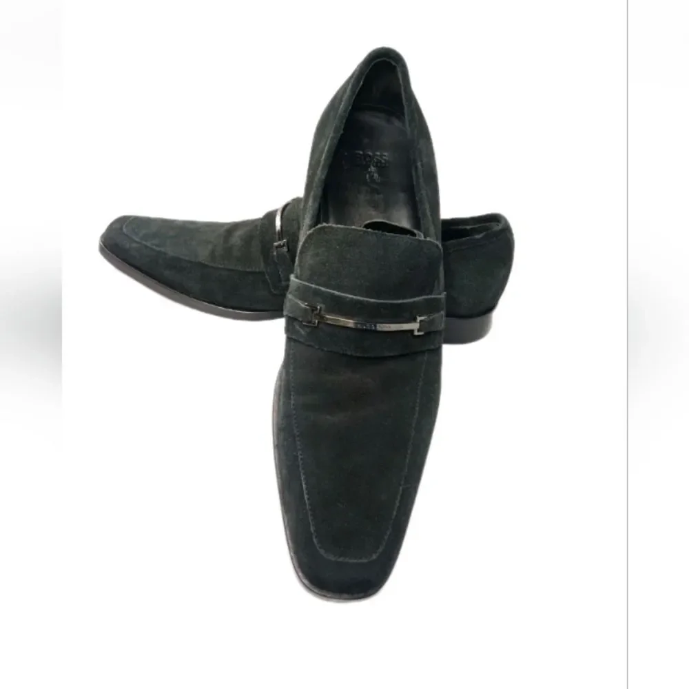 Hugo Boss Varmio Black Suede Loafers Men's Size 11.5 Retail $225